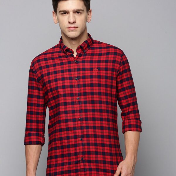 Men’s slim fit Red Checked Slim Fit Shirt